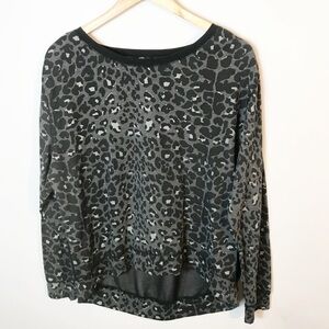 Seven7 Sheer Back Leopard Top